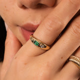 Birthstone and Diamond Dome Ring Personalized Zoe Lev Jewelry