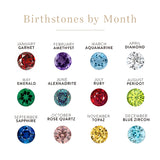 14k Gold Triple Birthstone Bezel Pendant Personalized Zoe Lev Jewelry