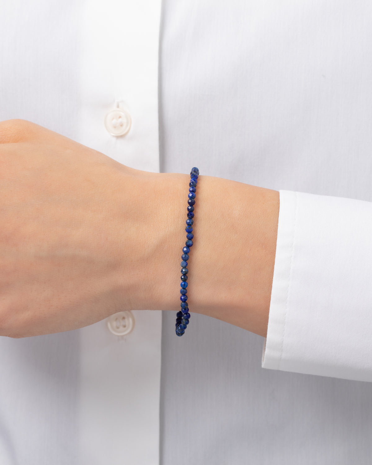Blue Lapis Beaded Bracelet