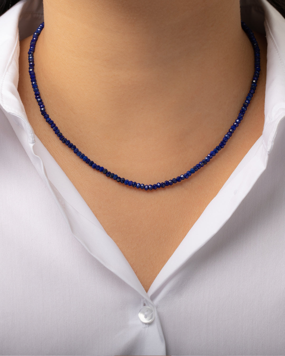 Blue Lapis Bead Necklace Personalized Zoe Lev Jewelry