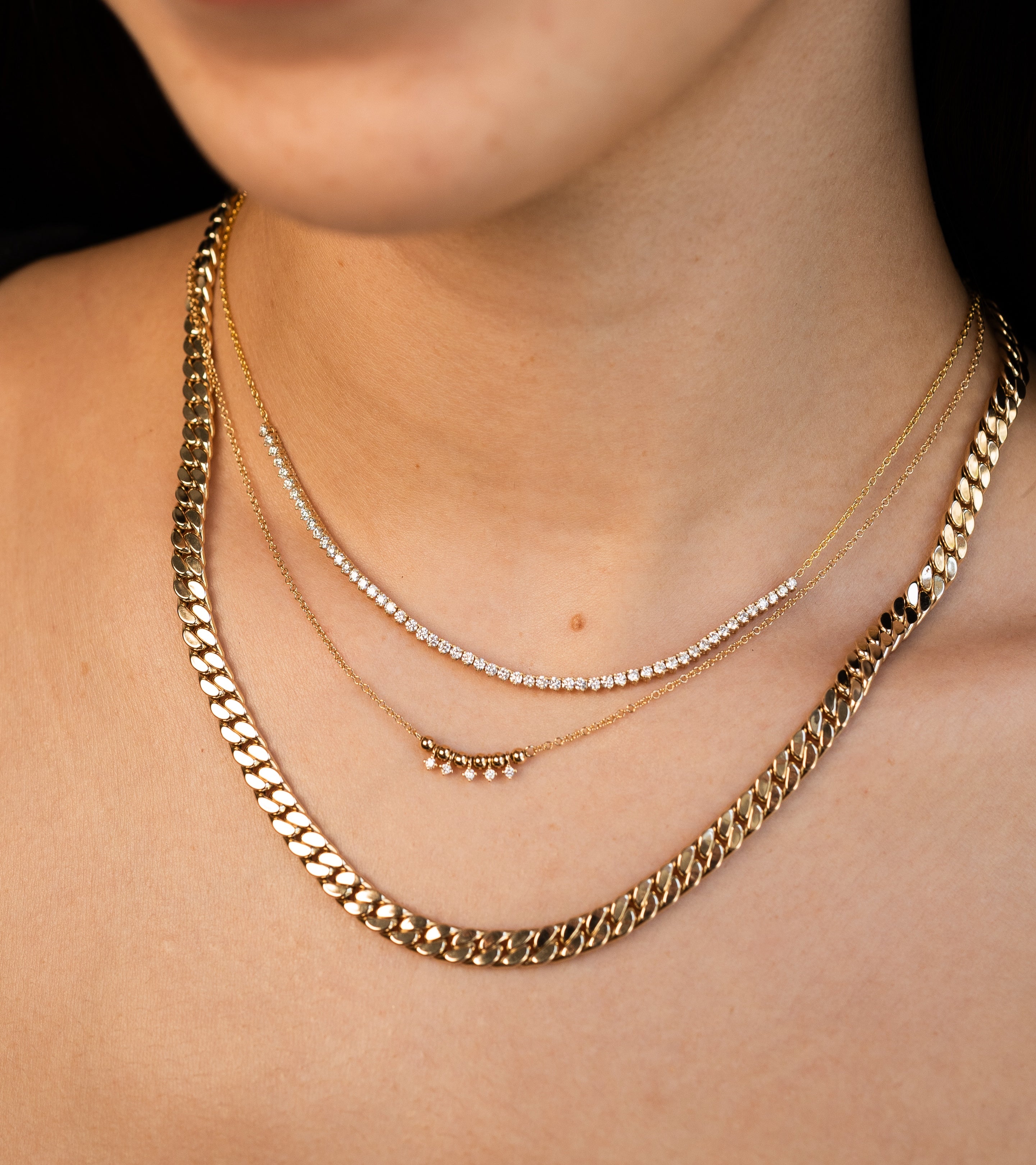 Diamond Row Tennis Necklace Tennis Zoe Lev Jewelry