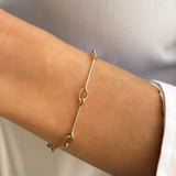 14k Bone Link Bracelet Chains Zoe Lev Jewelry