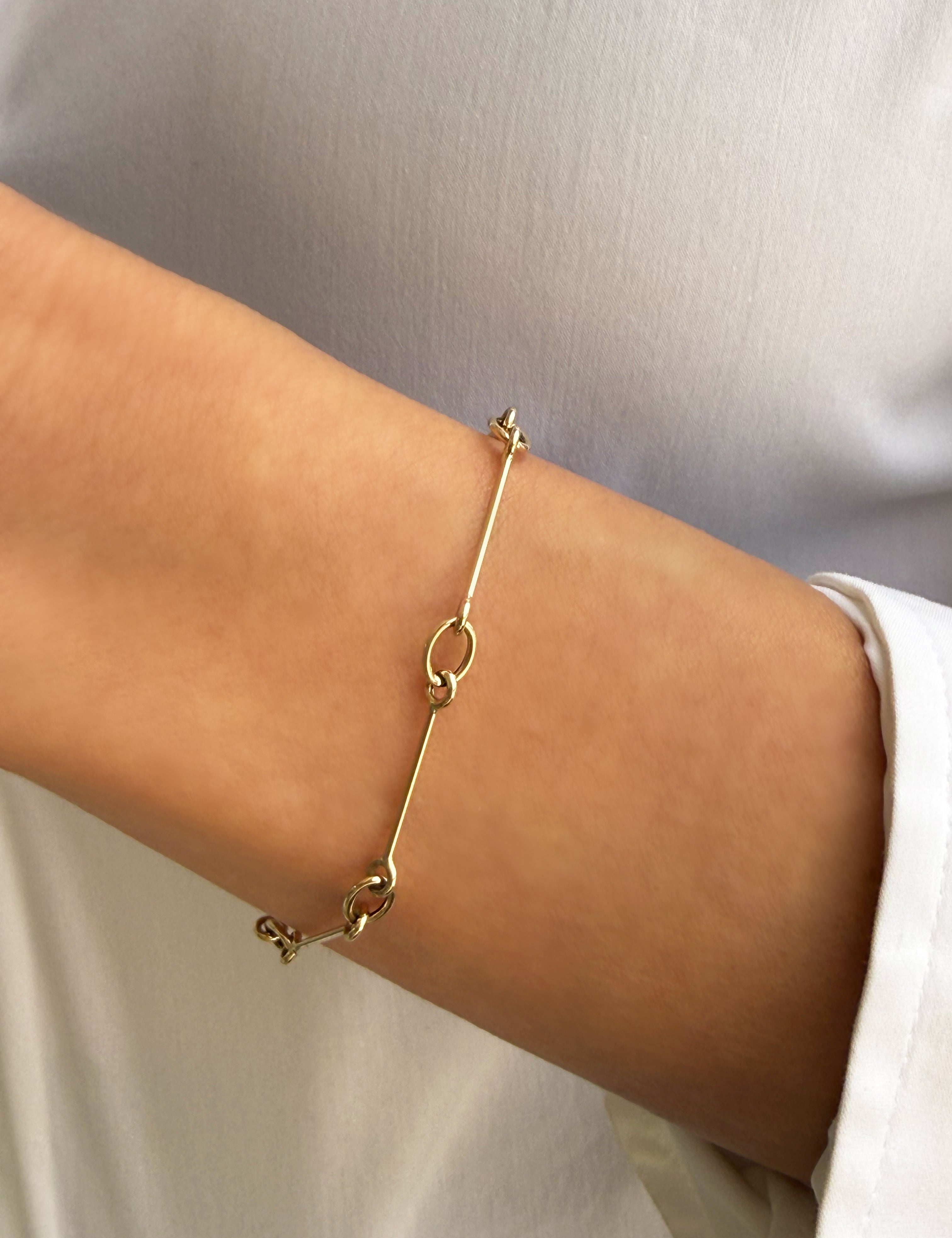 14k Bone Link Bracelet Chains Zoe Lev Jewelry