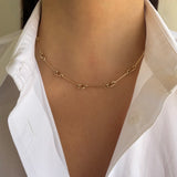 14k Bone Link Necklace