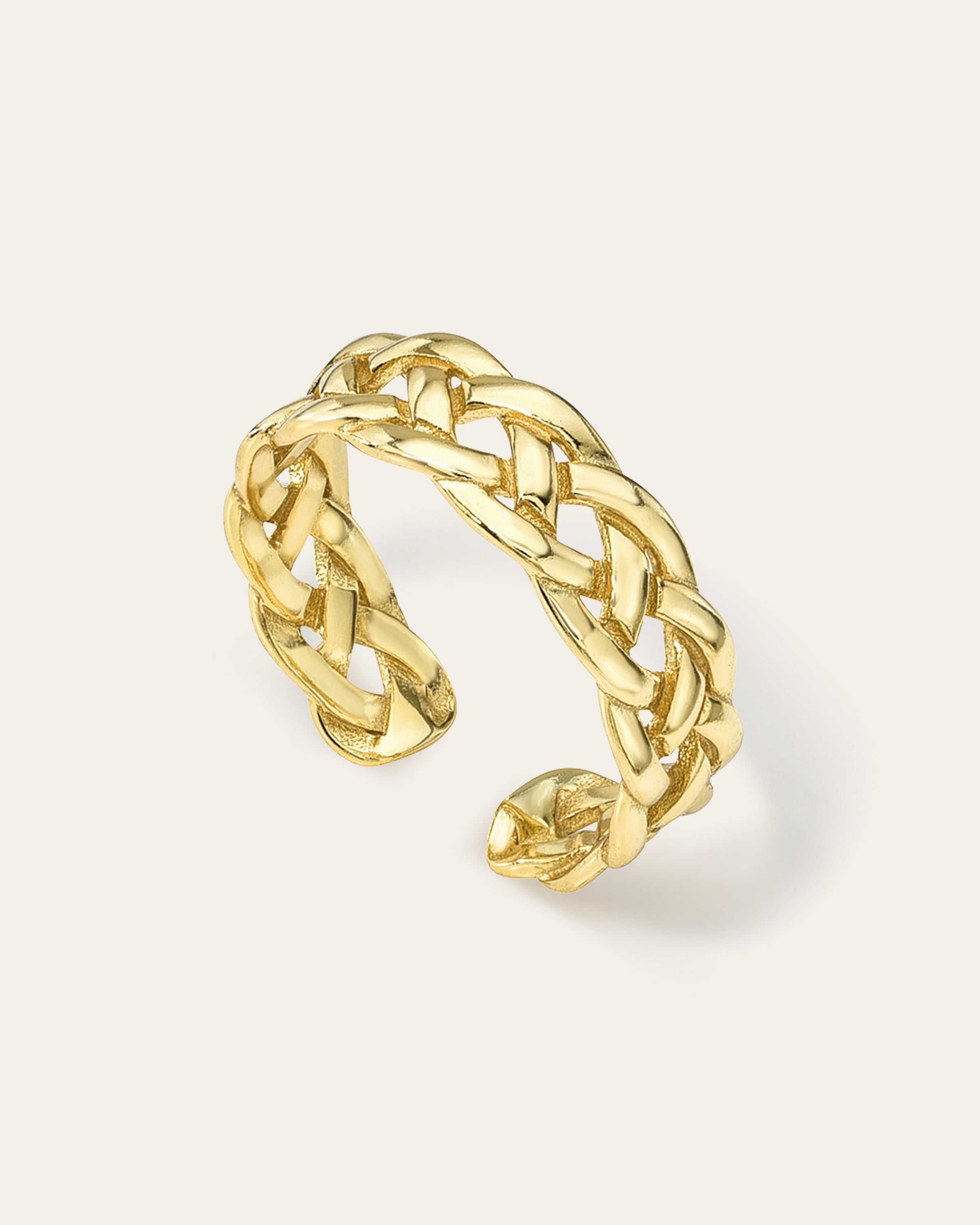 Braided Band Ring Vermeil Zoe Lev Jewelry