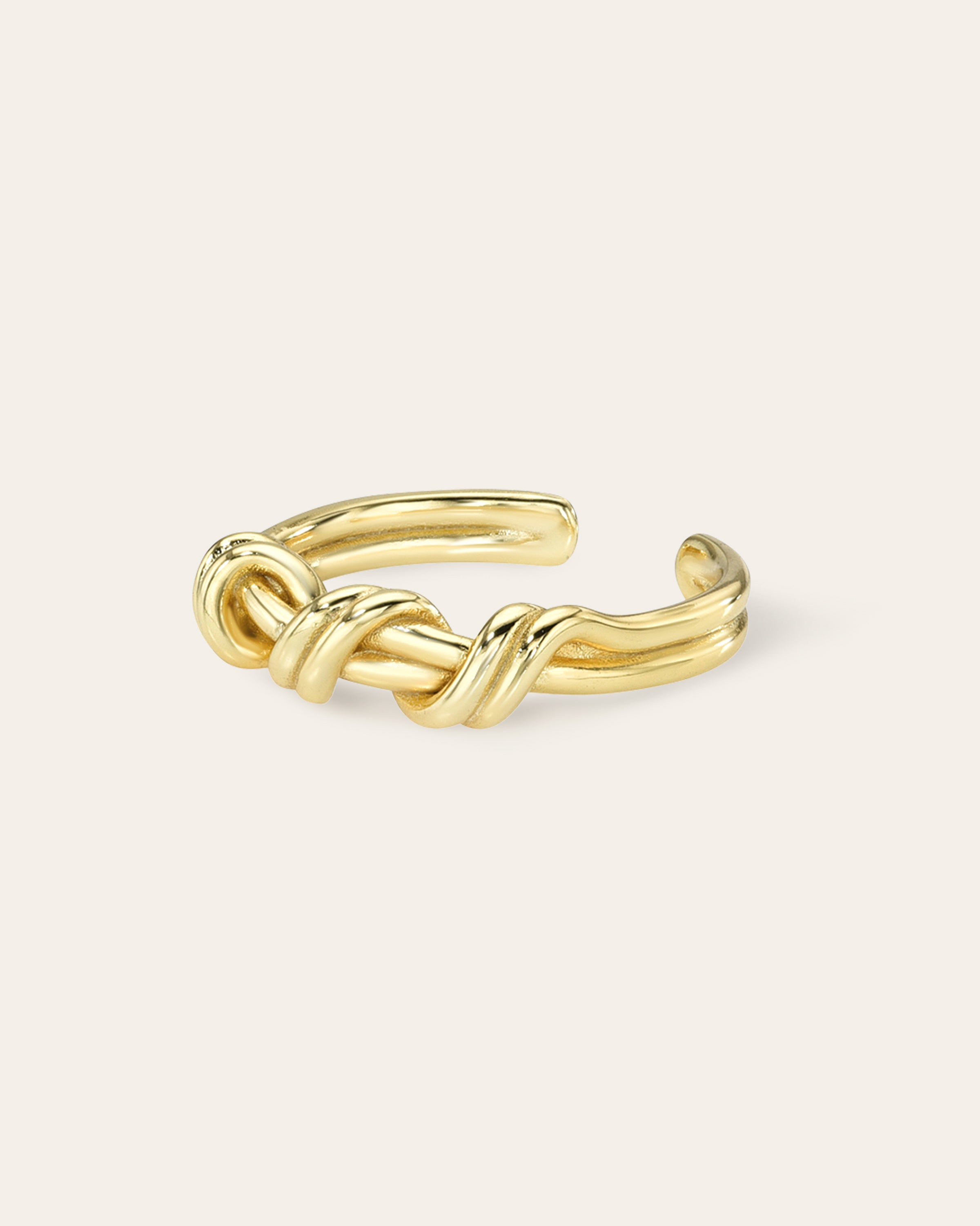 Braided Twist Ring Vermeil Zoe Lev Jewelry