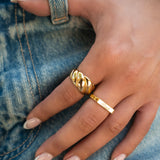 Large Croissant Ring Vermeil Zoe Lev Jewelry
