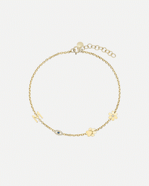 14K Gold Charm Bracelet Personalized Zoe Lev Jewelry