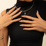 14K Gold Large Collar Necklace With Black Rhodium Lab Diamond Personalized Zoe Lev Jewelry