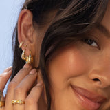 Organic Dome Huggie Earrings Vermeil Zoe Lev Jewelry