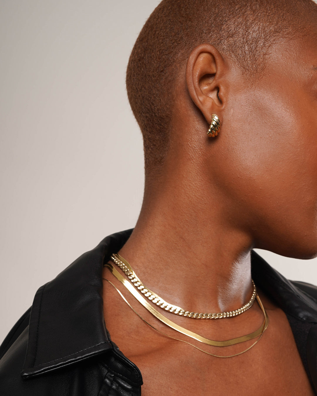 14K Gold Croissant Stud Earrings Studs Zoe Lev Jewelry