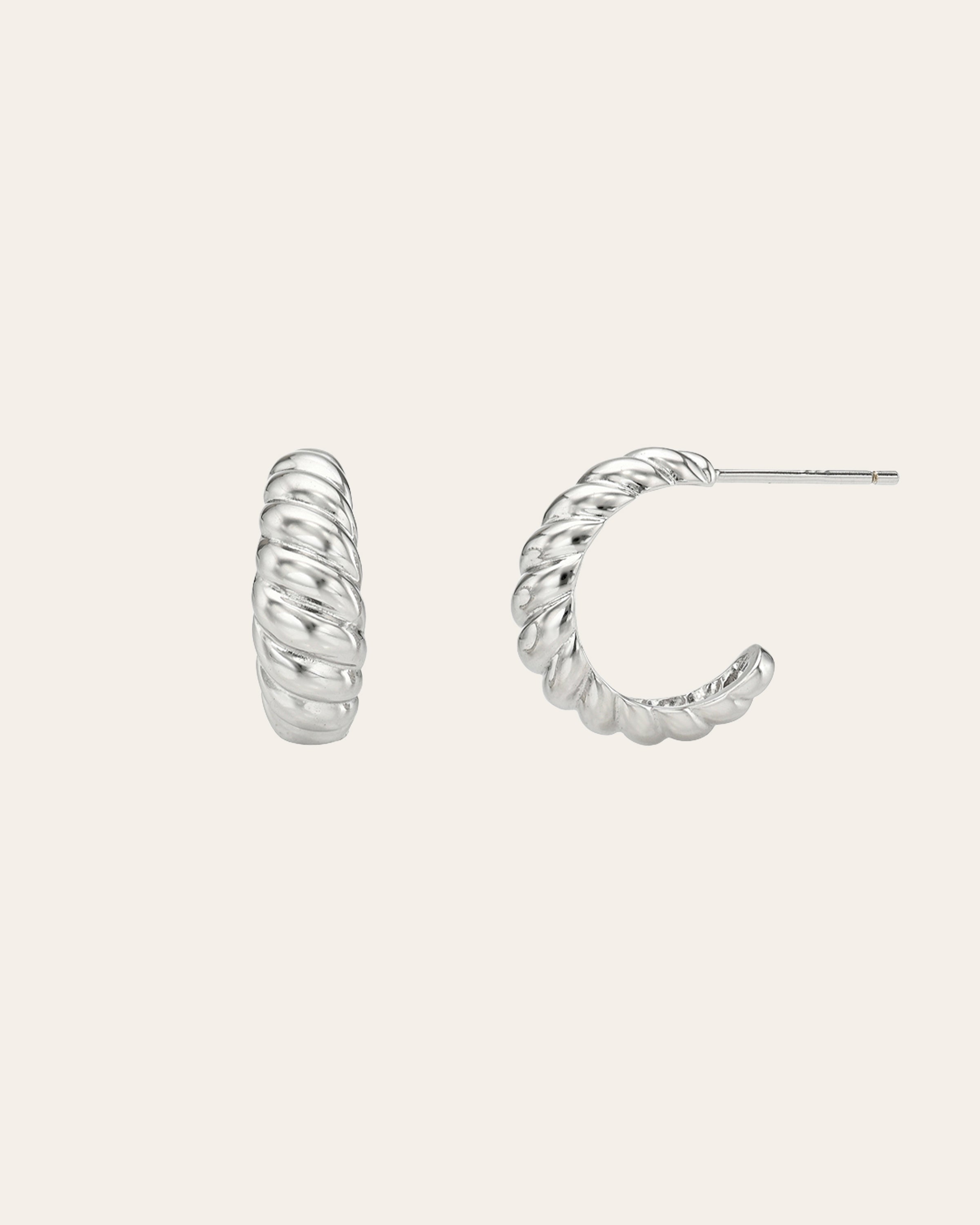 Croissant Studs Vermeil Zoe Lev Jewelry