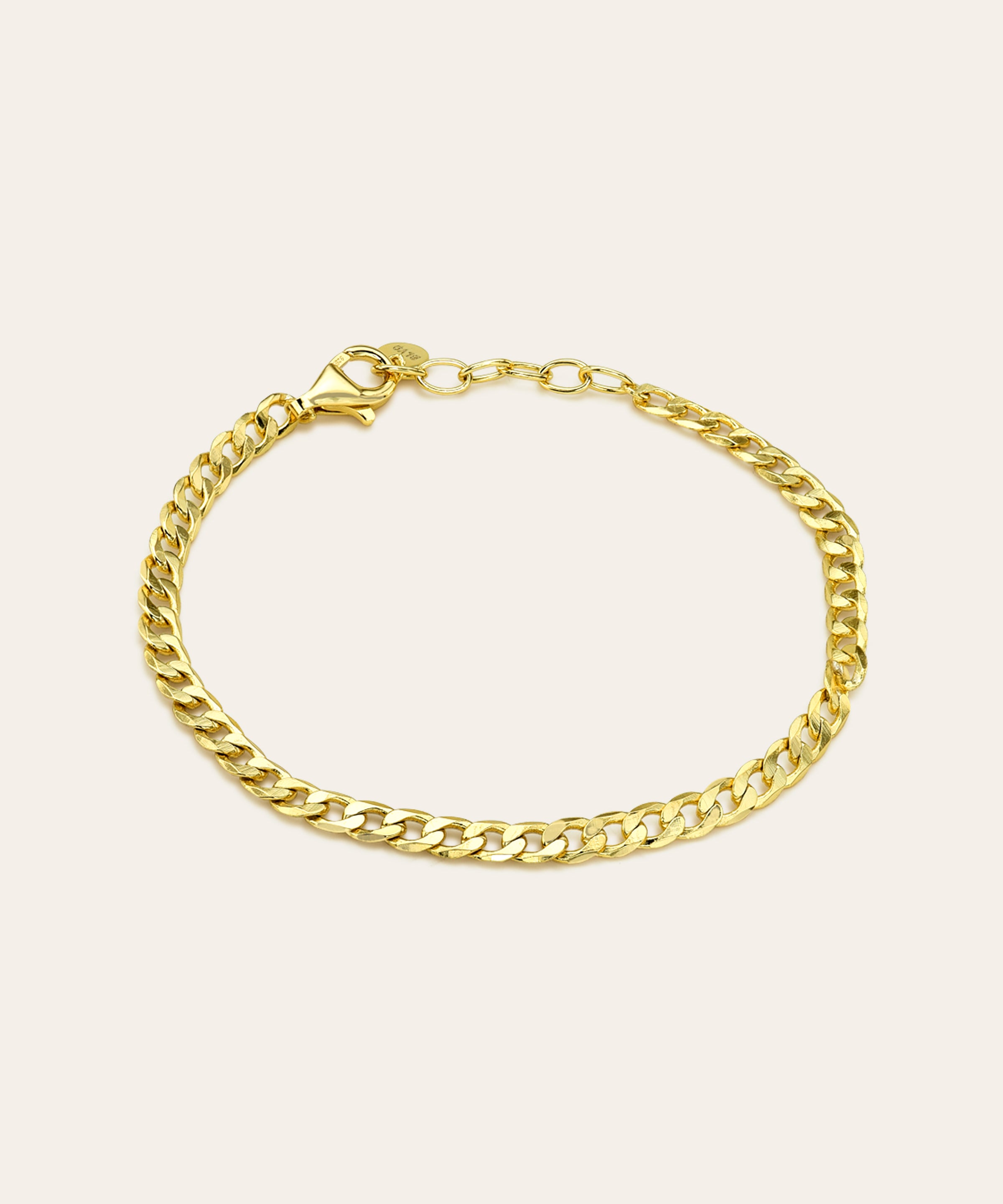 Cuban Link Chain Bracelet Vermeil Zoe Lev Jewelry