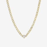 Cuban Link Pear Diamond Choker Zoe Lev Jewelry