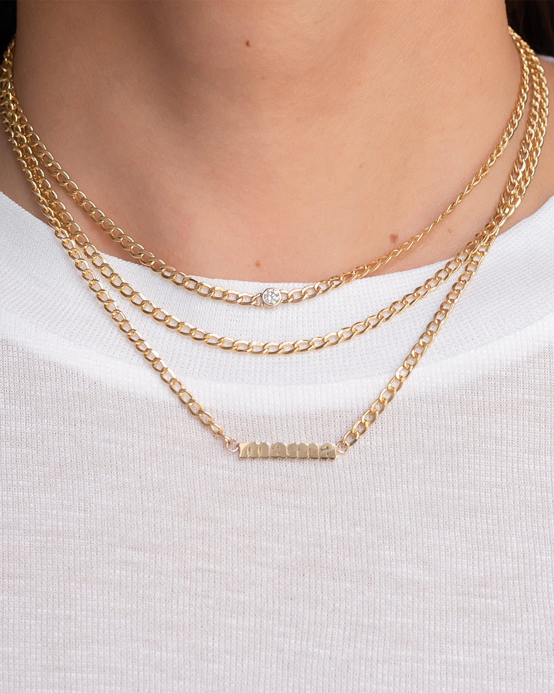 Cuban Link Choker Chains Zoe Lev Jewelry