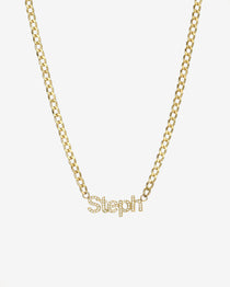 Cuban Link Diamond Name Choker Personalized Zoe Lev Jewelry