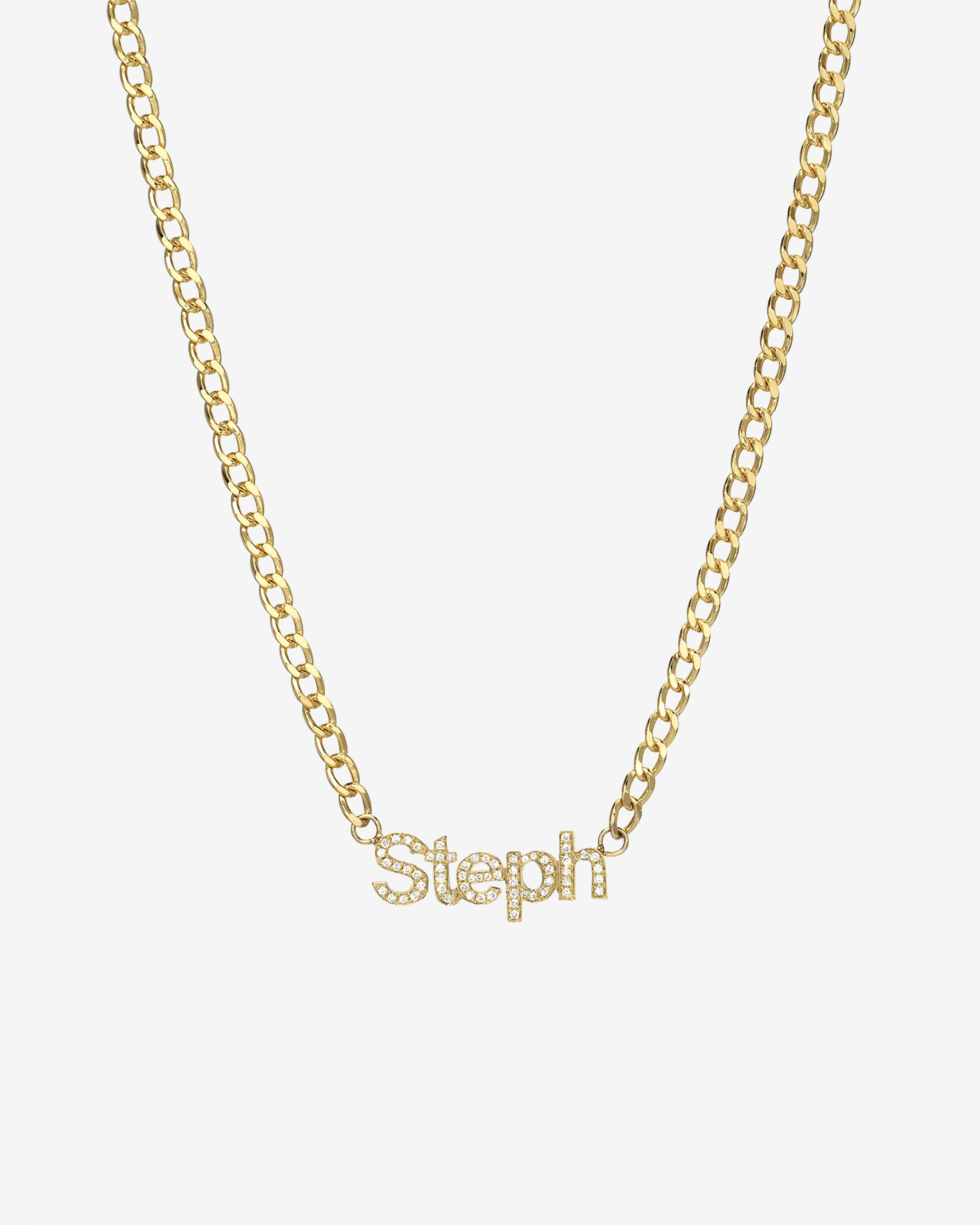 Cuban Link Diamond Name Choker Personalized Zoe Lev Jewelry