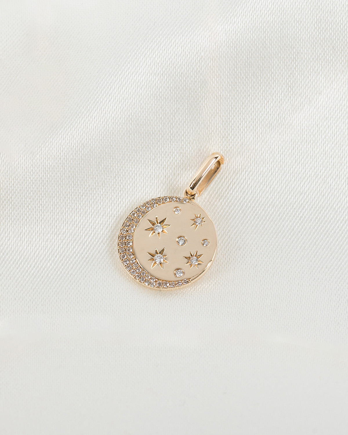 14K Diamond Celestial Necklace Zoe Lev Jewelry