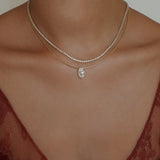 14k Gold Angel Hair Collar Floating Marquise Diamond Personalized Zoe Lev Jewelry