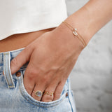 Diamond Set Flower Bracelet SAMPLE SALE Zoe Lev Jewelry