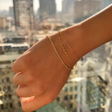 Mini Figaro Chain Bracelet Vermeil Zoe Lev Jewelry