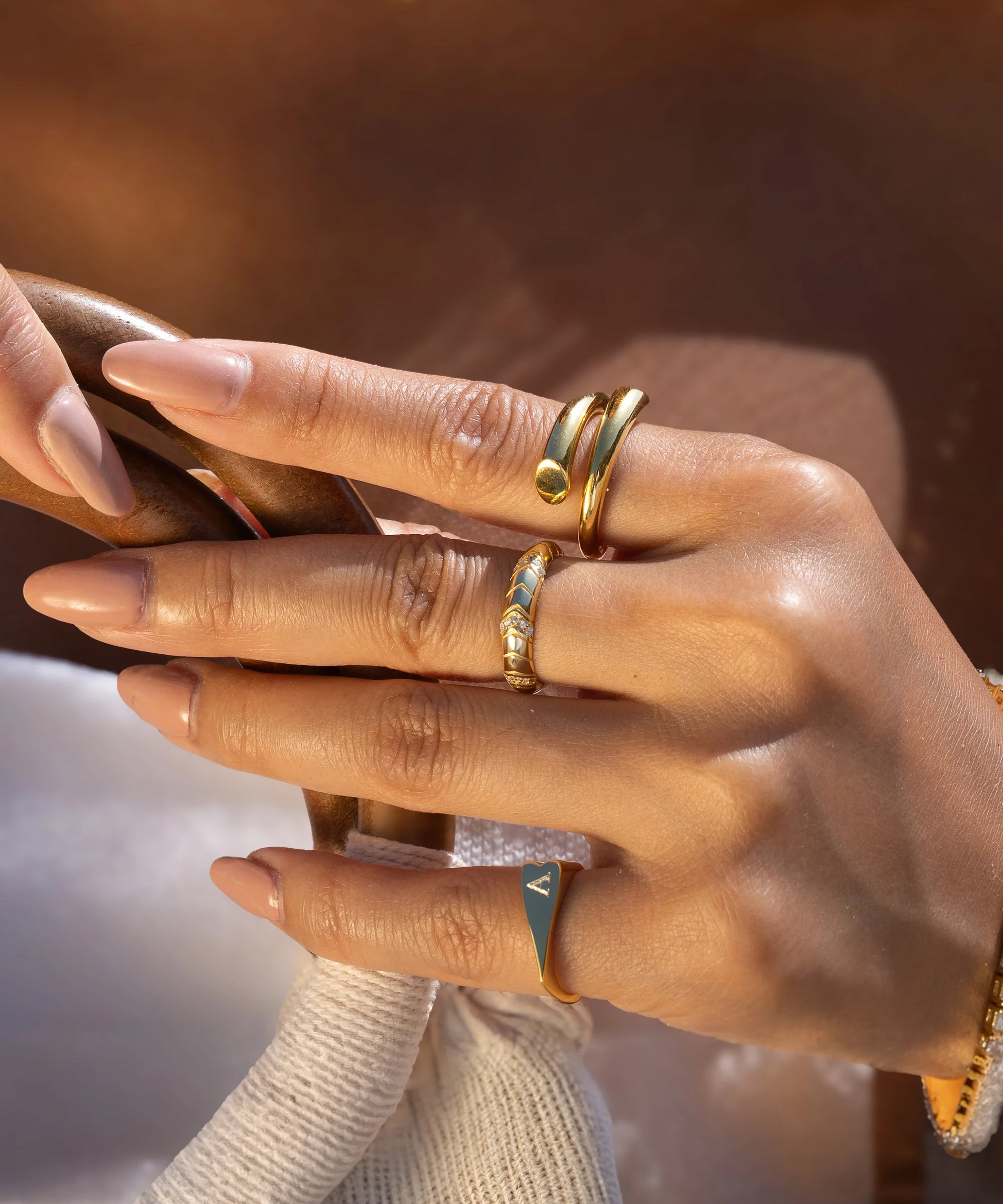 Wrap Ring Vermeil Zoe Lev Jewelry