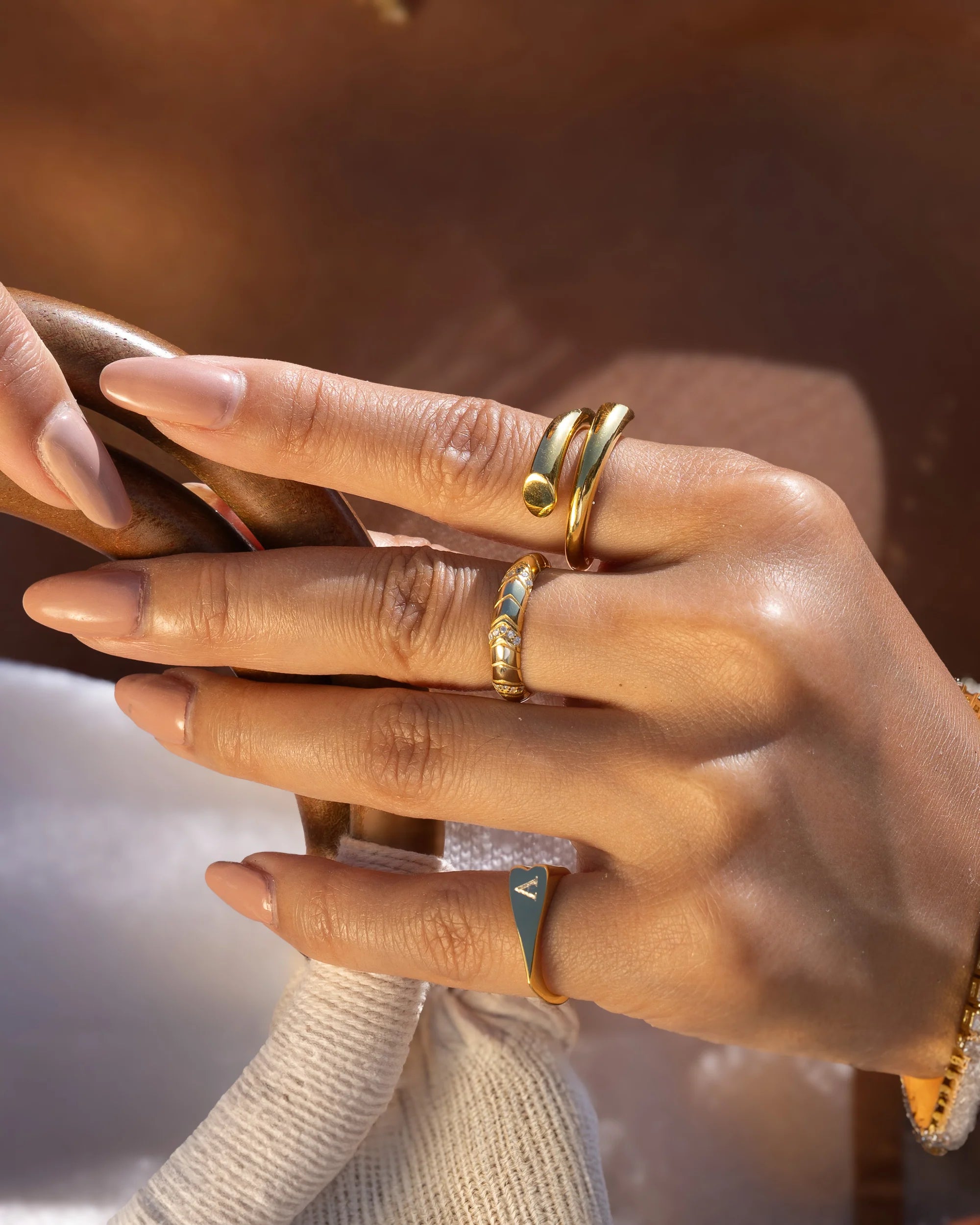 Wrap Ring Vermeil Zoe Lev Jewelry