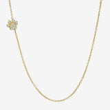Diamond Asymmetrical Paw Necklace Zoe Lev Jewelry