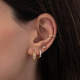 14K Gold Braided Huggie Earrings Hoops & Huggies Zoe Lev Jewelry