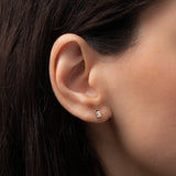 14k Diamond Baguette Stud - Single SAMPLE SALE Zoe Lev Jewelry