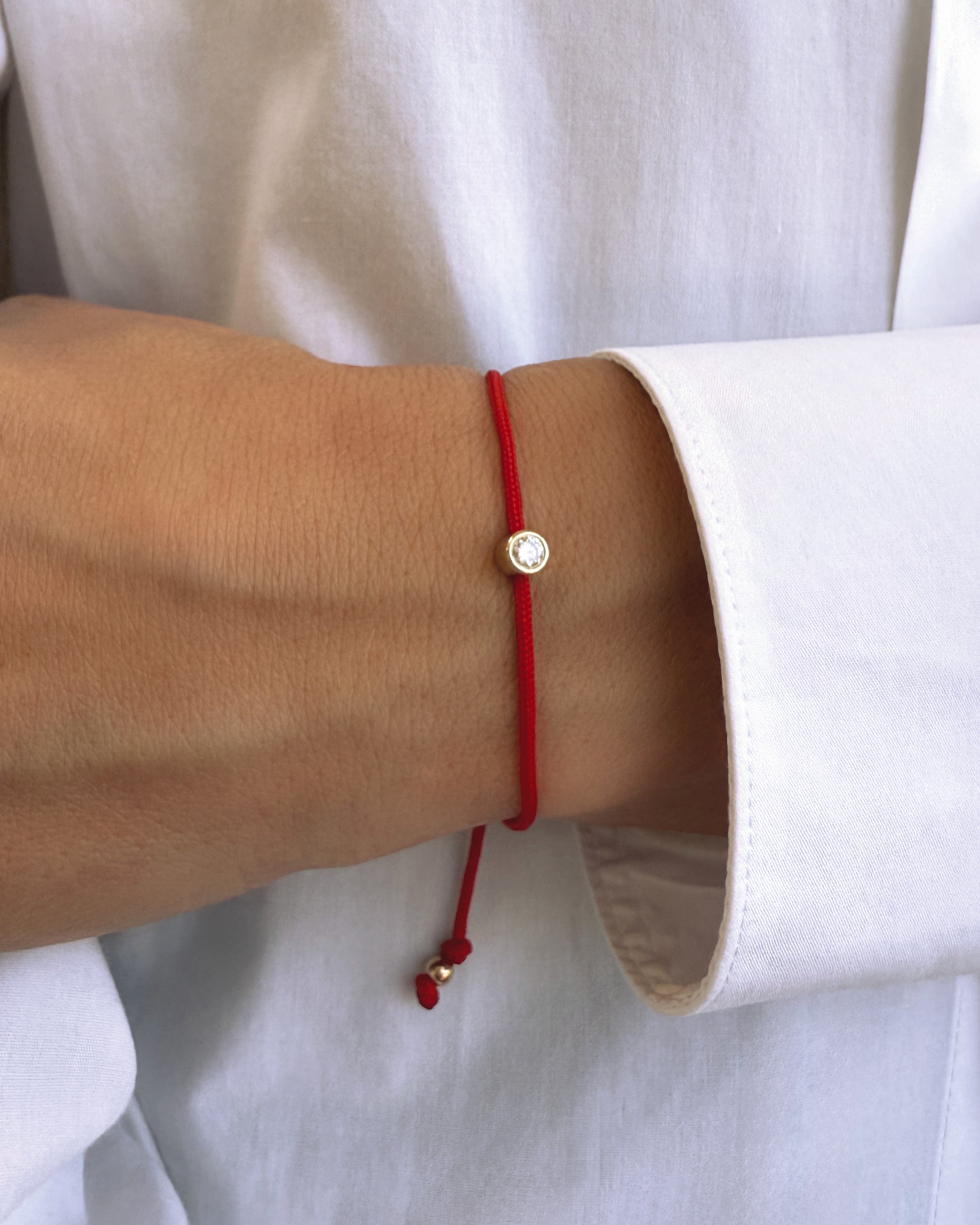 14k Gold Lab Diamond Bezel Fortune Bracelet Fortune Zoe Lev Jewelry