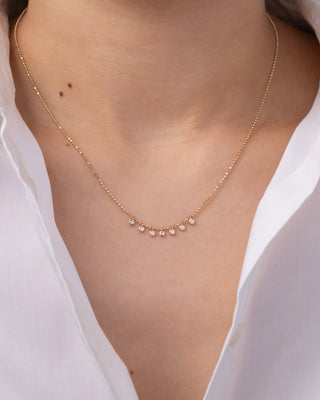 Diamond Bezel Segment Shaker Necklace