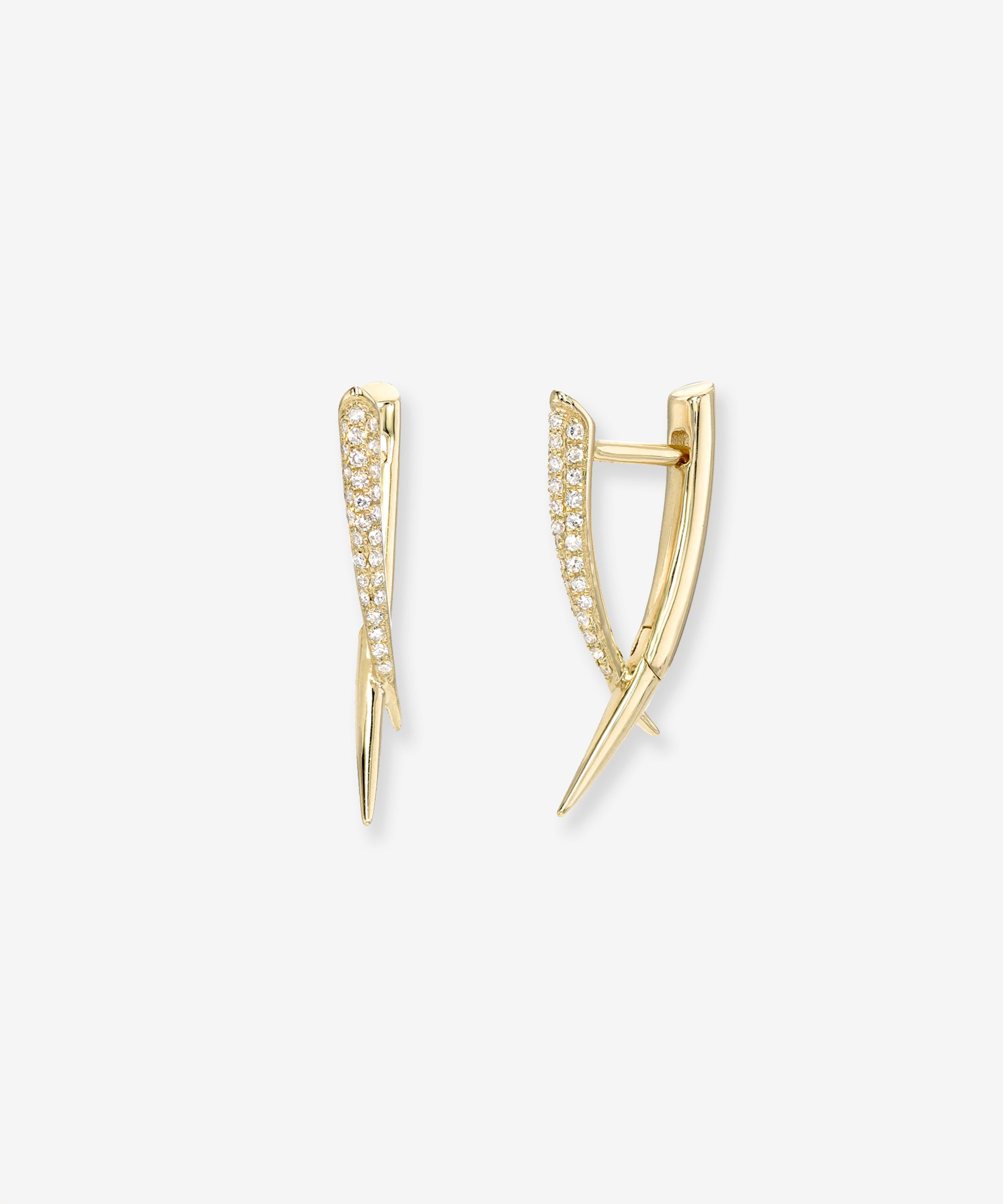 Diamond Claw Earrings Zoe Lev Jewelry