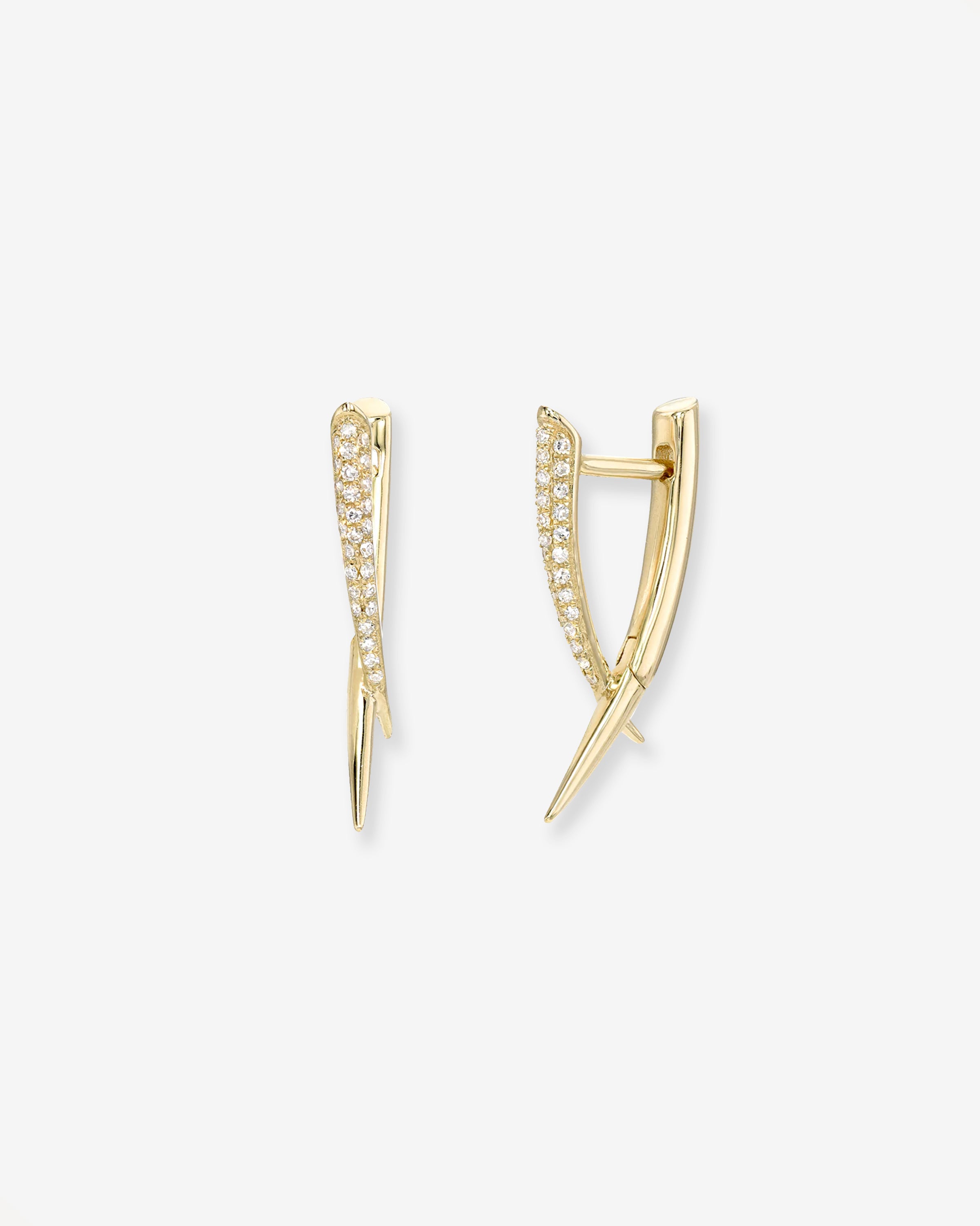 Diamond Claw Earrings Zoe Lev Jewelry