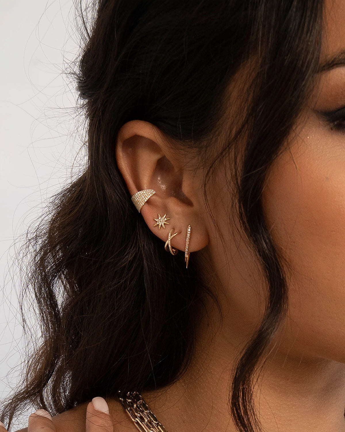 Diamond Sunburst Stud Earrings - Zoe Lev Jewelry