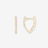 Diamond Curve Huggie Earrings Hoops & Huggies Zoe Lev Jewelry