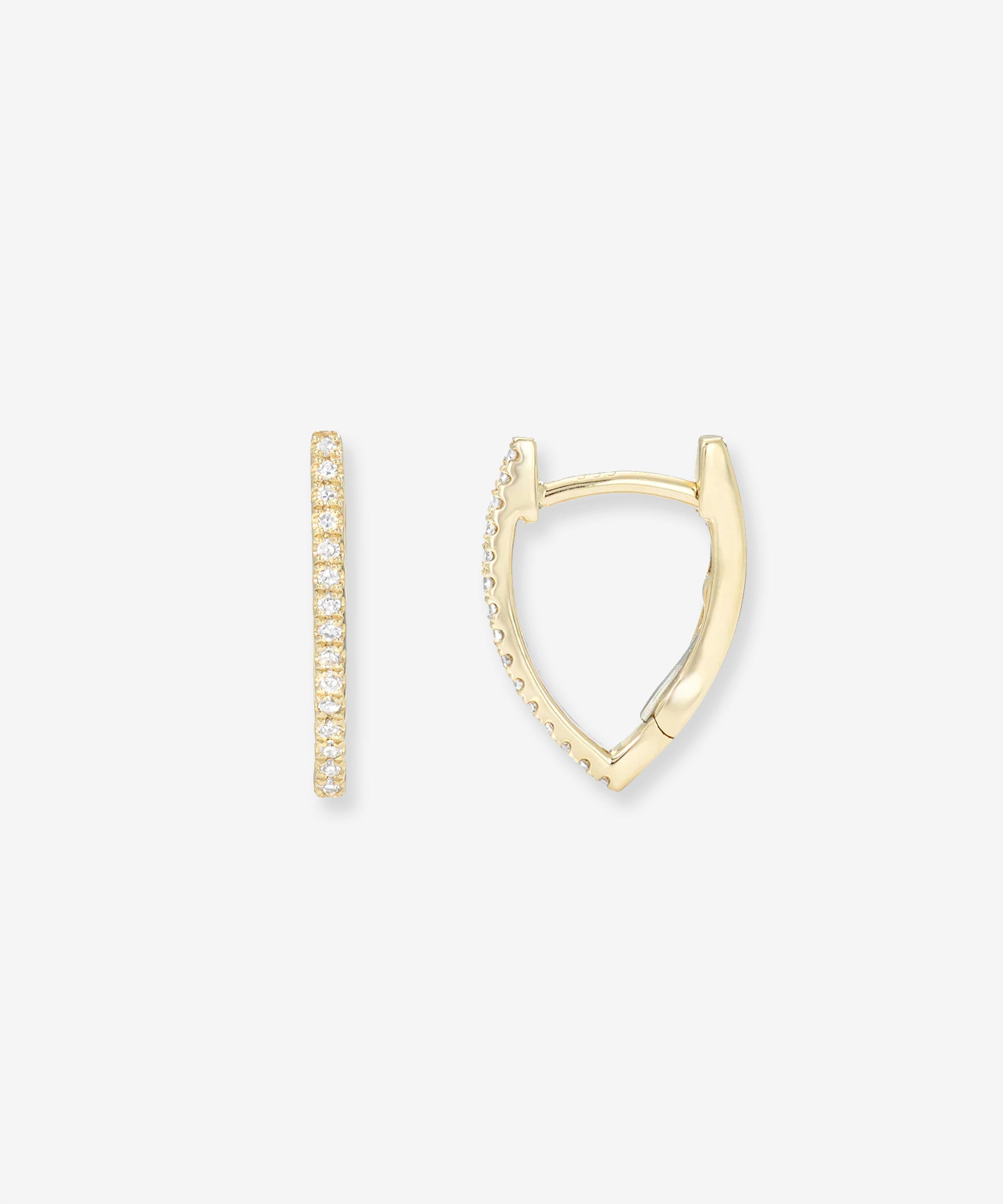 Diamond Curve Huggie Earrings Hoops & Huggies Zoe Lev Jewelry