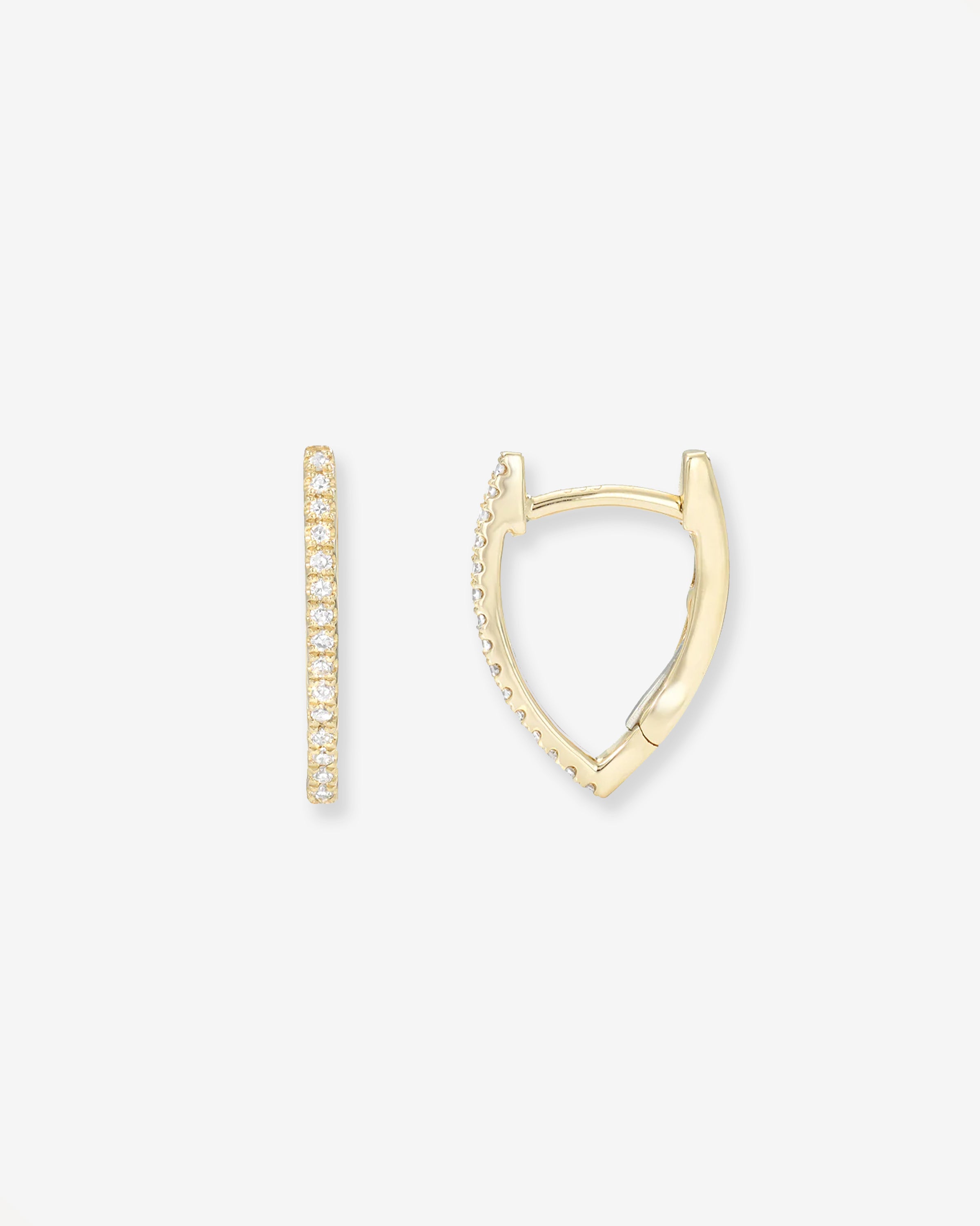 Diamond Curve Huggie Earrings Hoops & Huggies Zoe Lev Jewelry