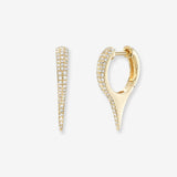 Diamond Dagger Huggies Hoops & Huggies Zoe Lev Jewelry