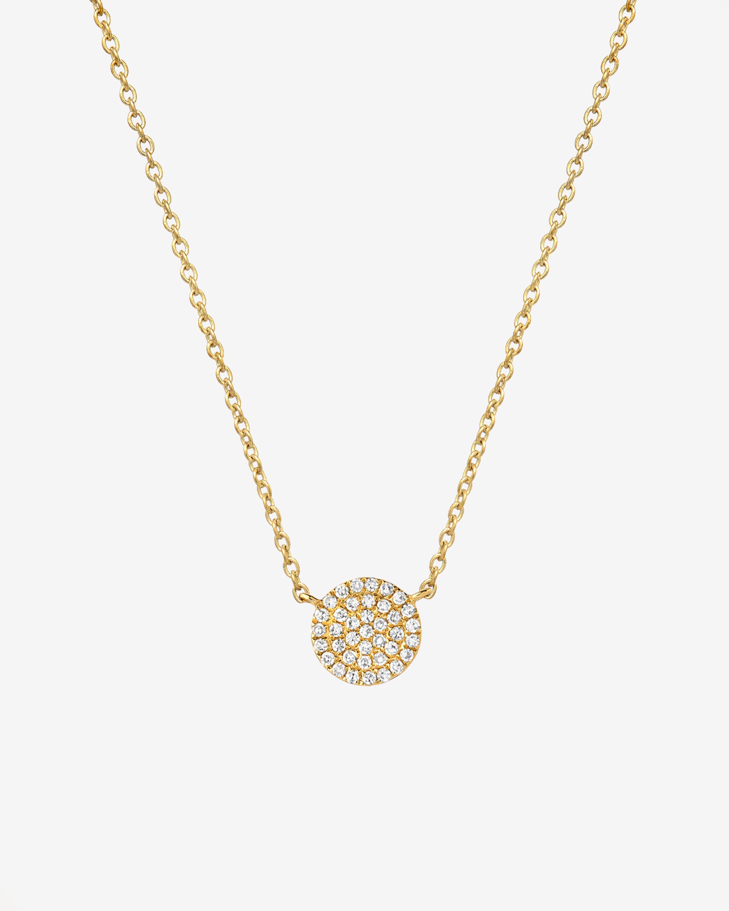 Diamond Disc Necklace Zoe Lev Jewelry