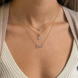 Diamond Small Disc Pendant Zoe Lev Jewelry