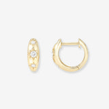 Diamond Domed Starburst Huggie Earrings Hoops & Huggies Zoe Lev Jewelry