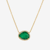 Diamond Emerald Necklace Zoe Lev Jewelry