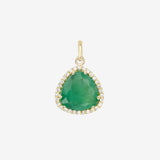 Diamond Emerald Pendant Zoe Lev Jewelry