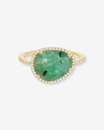 Diamond Emerald Ring Zoe Lev Jewelry