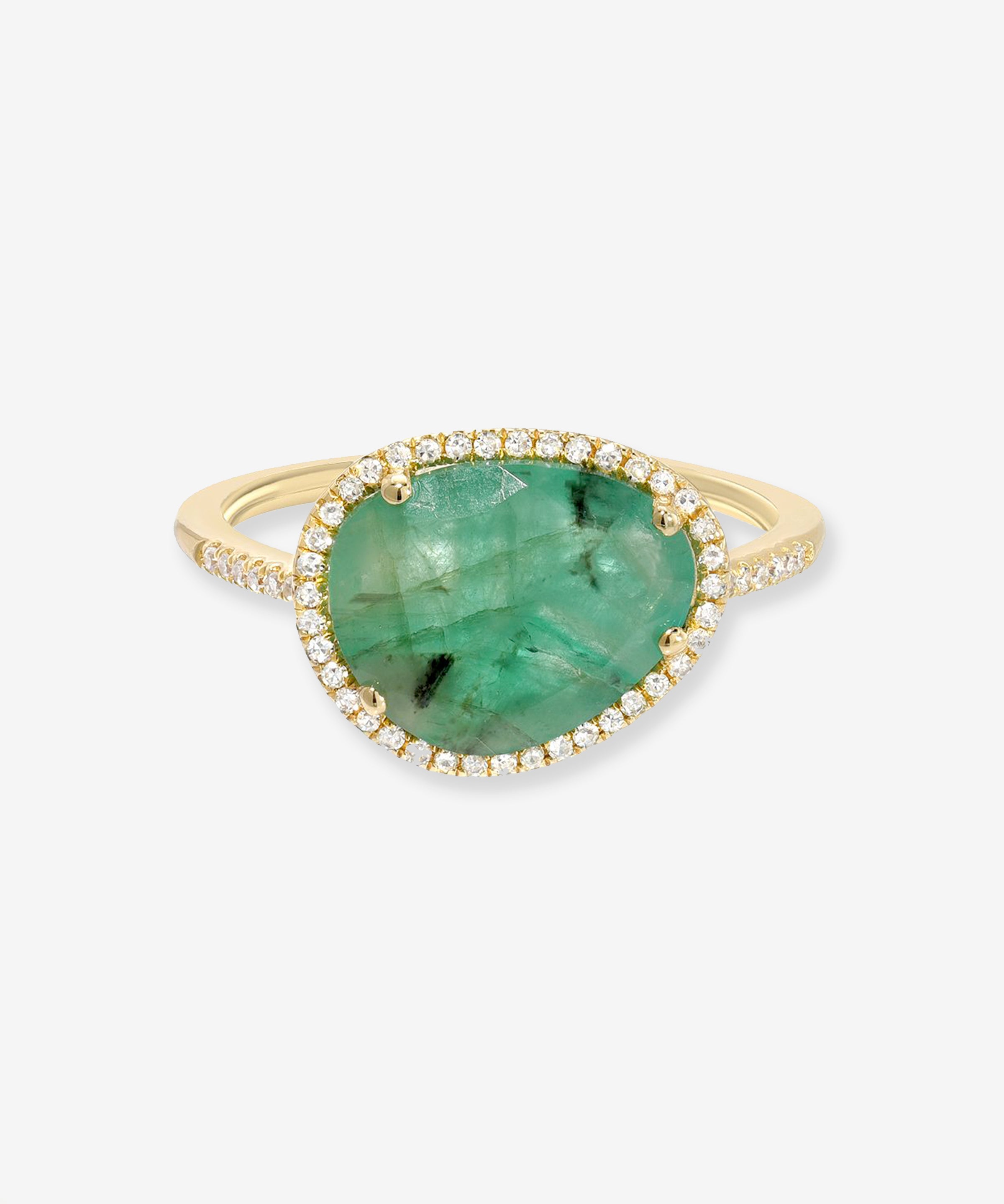 Diamond Emerald Ring Zoe Lev Jewelry