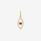 Diamond Evil Eye Sapphire Pendant