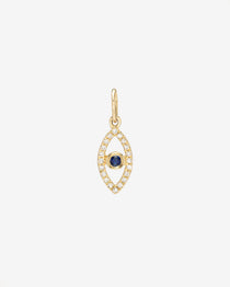 Diamond Evil Eye Sapphire Pendant Zoe Lev Jewelry