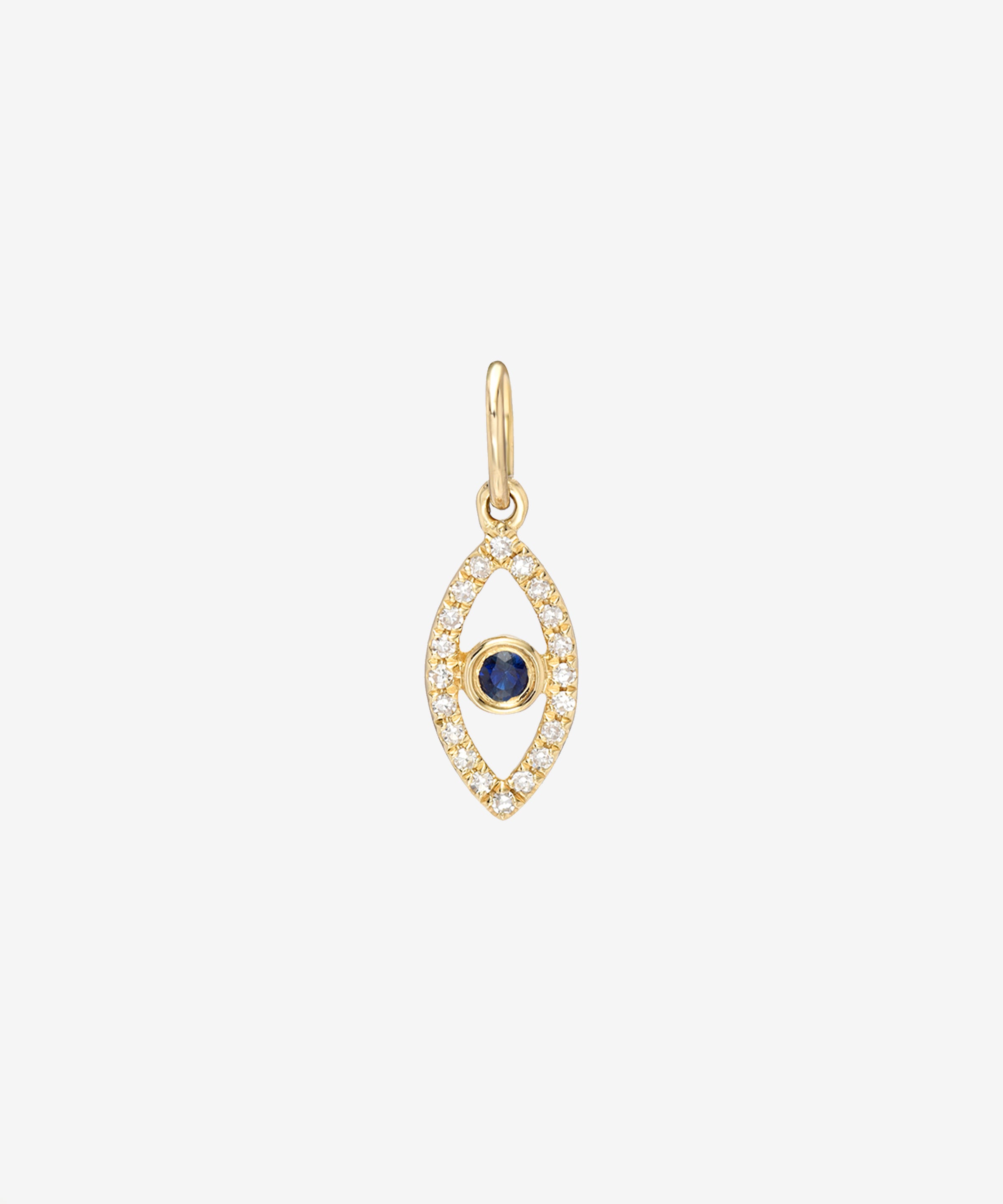 Diamond Evil Eye Sapphire Pendant Zoe Lev Jewelry