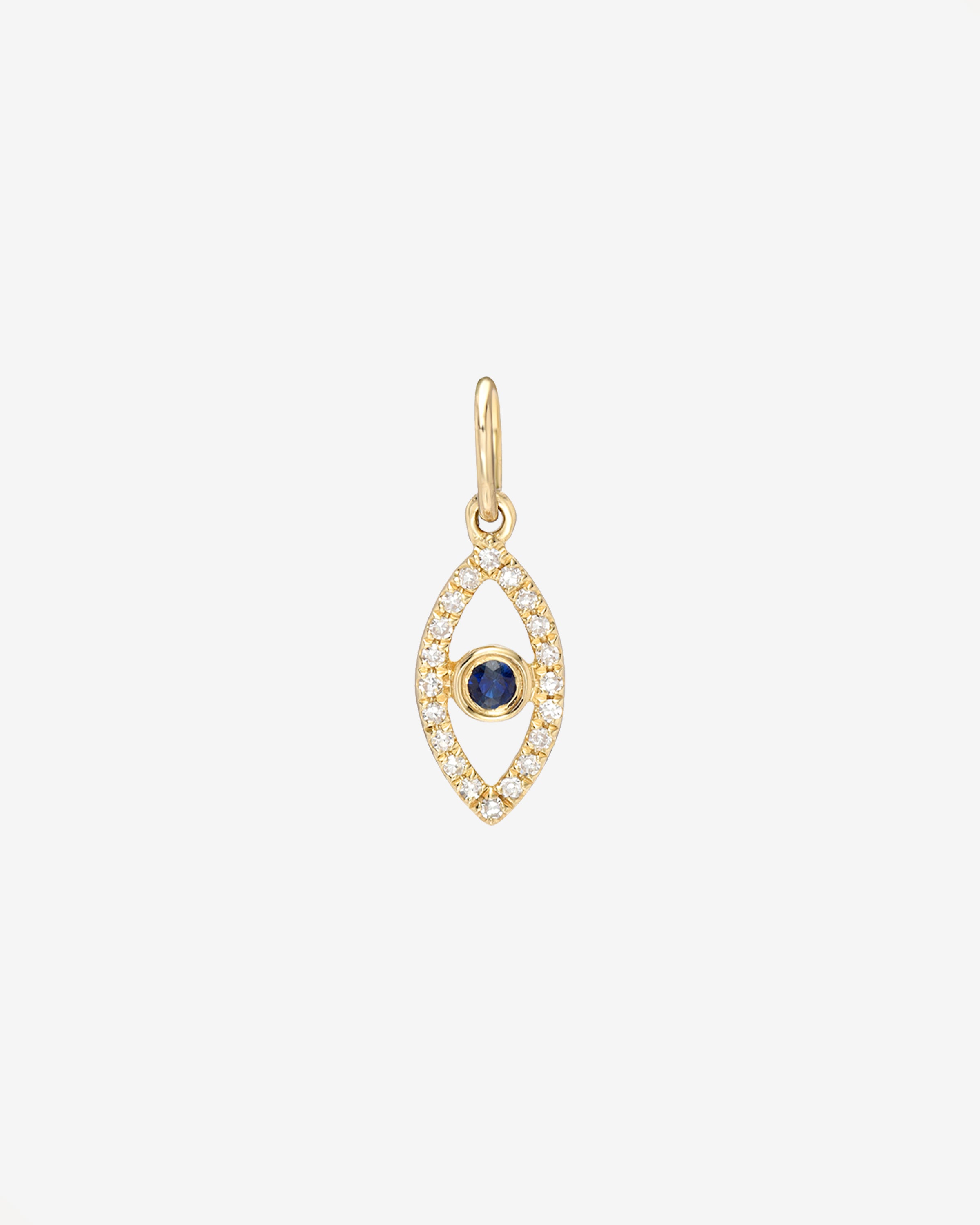 Diamond Evil Eye Sapphire Pendant Zoe Lev Jewelry